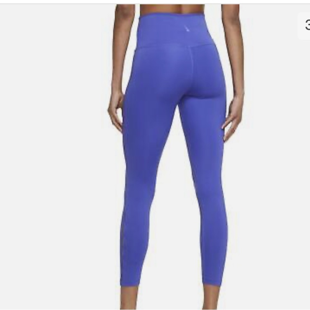 Nike Yoga Women’s Blue High-Waisted 7/8 Cut-Out Leggings